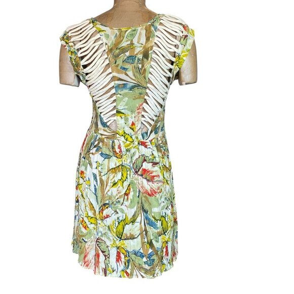CHELSEA & VIOLET Valley Floral Rope Mini Tropical Sun Dress Sz L #349H - Picture 6 of 10